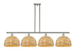 Innovations - 516-4I-PN-RBD-12-NAT - Four Light Pendant - Downtown Urban - Polished Nickel