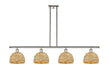 Innovations - 516-4I-PN-RBD-8-NAT - Four Light Pendant - Downtown Urban - Polished Nickel