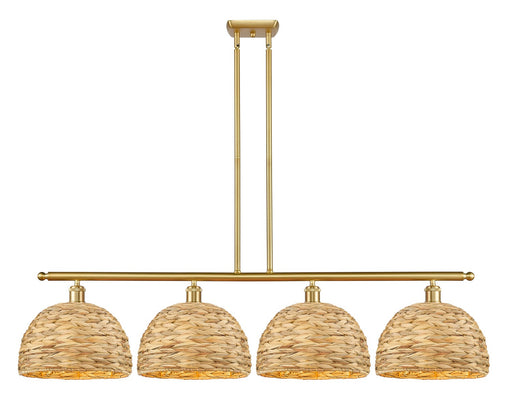 Innovations - 516-4I-SG-RBD-12-NAT - Four Light Pendant - Downtown Urban - Satin Gold