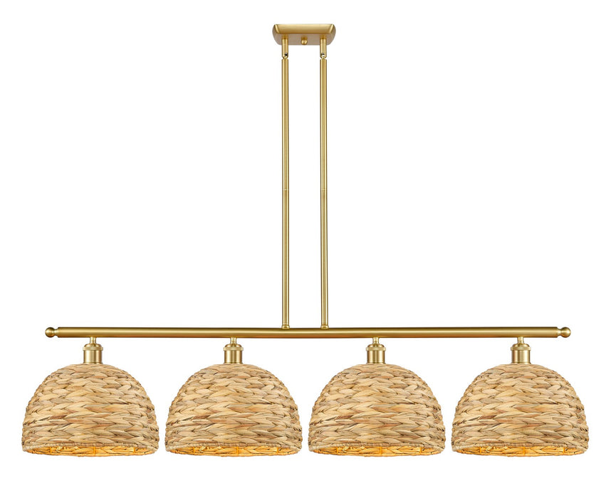 Innovations - 516-4I-SG-RBD-12-NAT - Four Light Pendant - Downtown Urban - Satin Gold