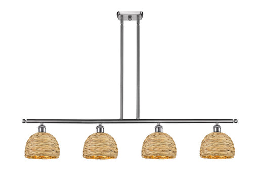 Innovations - 516-4I-SN-RBD-8-NAT - Four Light Pendant - Downtown Urban - Satin Nickel