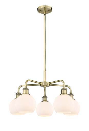 Ballston Five Light Chandelier Antique Brass