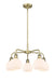Innovations - 516-5CR-AB-G121-6 - Five Light Chandelier - Downtown Urban - Antique Brass