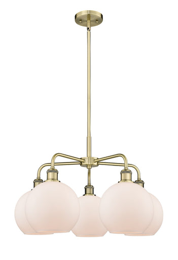 Ballston Five Light Chandelier Antique Brass