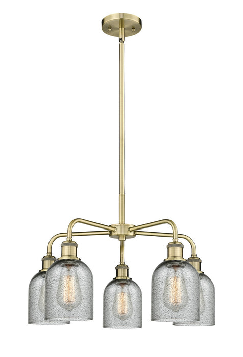 Innovations - 516-5CR-AB-G257 - Five Light Chandelier - Downtown Urban - Antique Brass
