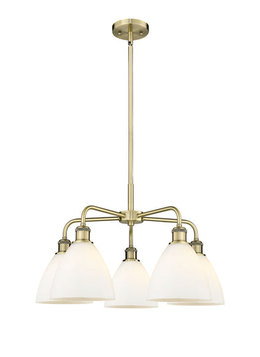 Ballston Five Light Chandelier Antique Brass