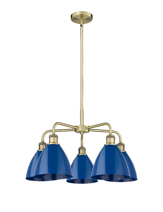 Innovations - 516-5CR-AB-MBD-75-BL - Five Light Chandelier - Downtown Urban - Antique Brass