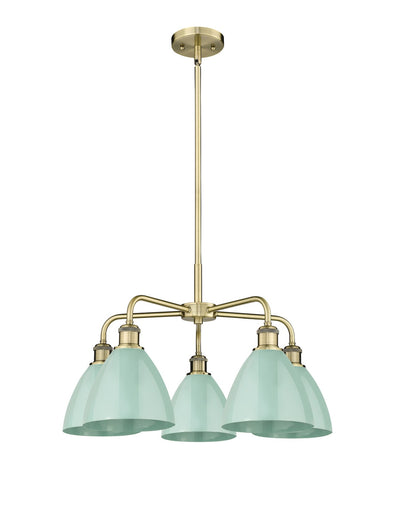 Ballston Five Light Chandelier Antique Brass