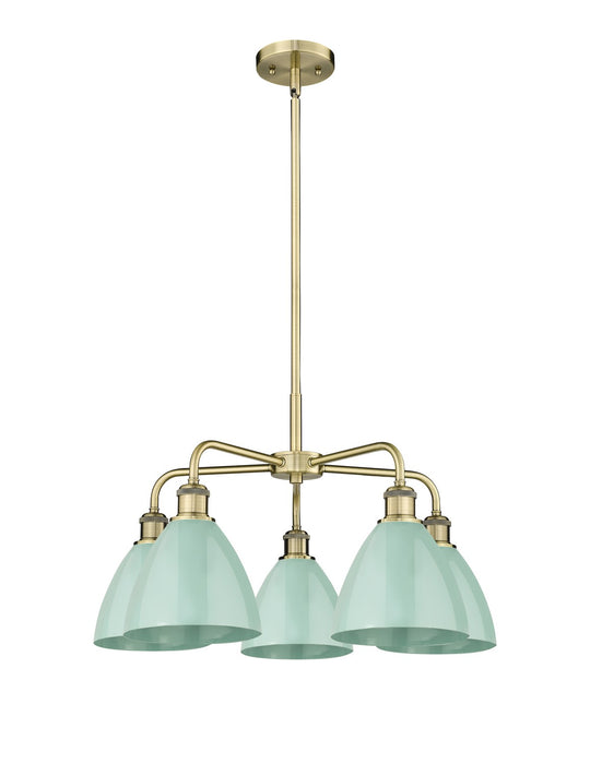 Innovations - 516-5CR-AB-MBD-75-SF - Five Light Chandelier - Downtown Urban - Antique Brass