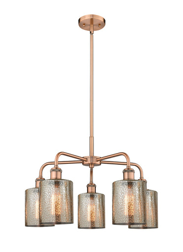 Ballston Five Light Chandelier Antique Copper