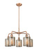 Innovations - 516-5CR-AC-G116 - Five Light Chandelier - Downtown Urban - Antique Copper