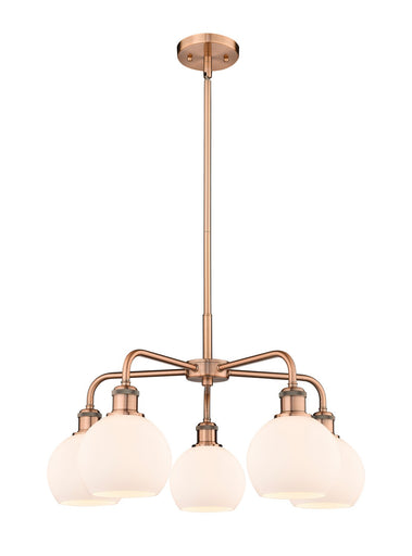 Ballston Five Light Chandelier Antique Copper