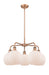 Innovations - 516-5CR-AC-G121-8 - Five Light Chandelier - Downtown Urban - Antique Copper