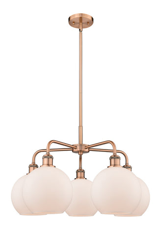 Ballston Five Light Chandelier Antique Copper