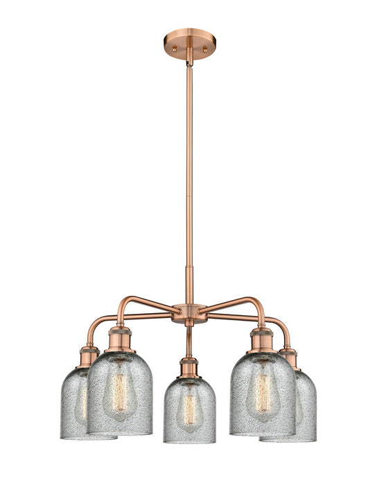 Innovations - 516-5CR-AC-G257 - Five Light Chandelier - Downtown Urban - Antique Copper