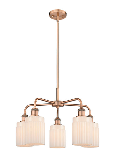 Ballston Five Light Chandelier Antique Copper