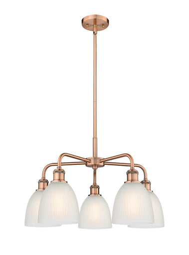 Ballston Five Light Chandelier Antique Copper