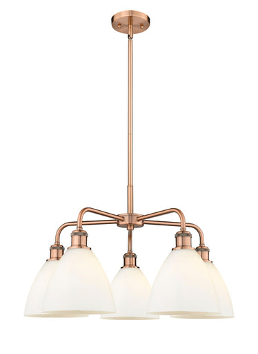 Ballston Five Light Chandelier Antique Copper
