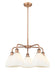 Innovations - 516-5CR-AC-GBD-751 - Five Light Chandelier - Downtown Urban - Antique Copper
