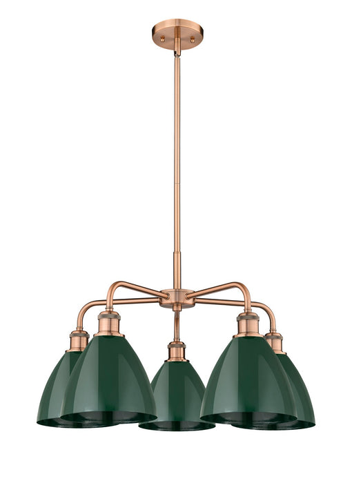 Innovations - 516-5CR-AC-MBD-75-GR - Five Light Chandelier - Downtown Urban - Antique Copper