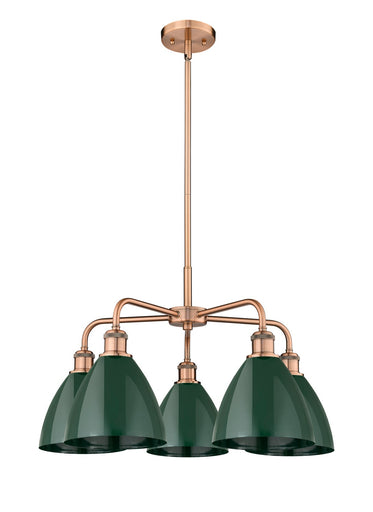 Ballston Five Light Chandelier Antique Copper