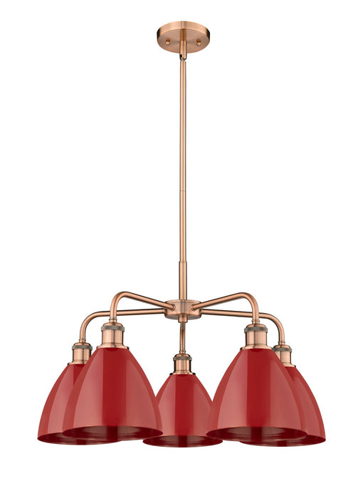 Innovations - 516-5CR-AC-MBD-75-RD - Five Light Chandelier - Downtown Urban - Antique Copper