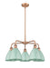 Innovations - 516-5CR-AC-MBD-75-SF - Five Light Chandelier - Downtown Urban - Antique Copper