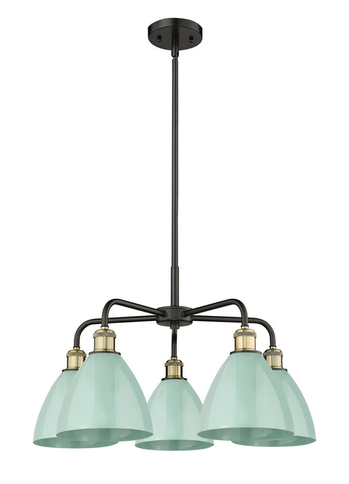 Innovations - 516-5CR-BAB-MBD-75-SF - Five Light Chandelier - Downtown Urban - Black Antique Brass