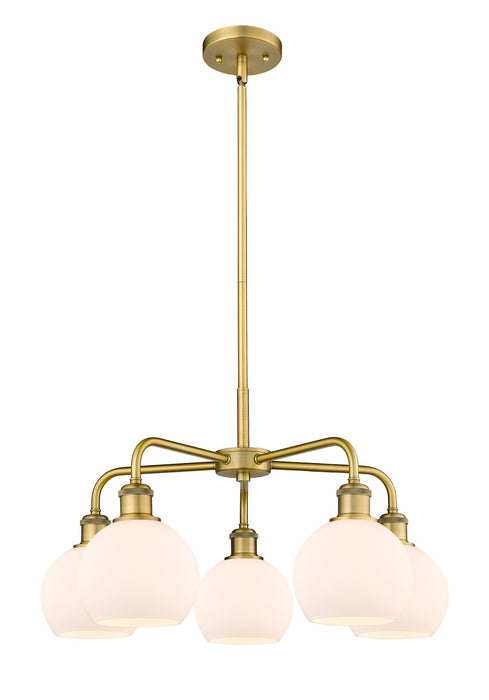Innovations - 516-5CR-BB-G121-6 - Five Light Chandelier - Downtown Urban - Brushed Brass