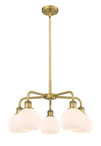 Ballston Five Light Chandelier Brushed Brass