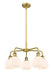 Innovations - 516-5CR-BB-G121-6 - Five Light Chandelier - Downtown Urban - Brushed Brass