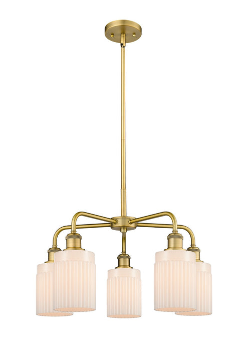 Innovations - 516-5CR-BB-G341 - Five Light Chandelier - Downtown Urban - Brushed Brass
