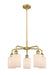 Innovations - 516-5CR-BB-G341 - Five Light Chandelier - Downtown Urban - Brushed Brass