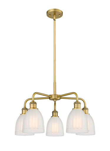 Ballston Five Light Chandelier Brushed Brass