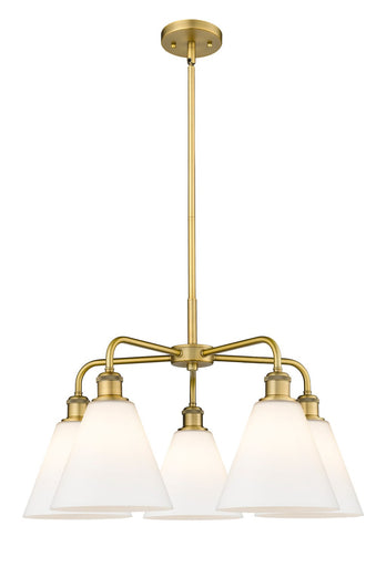 Ballston Five Light Chandelier Brushed Brass