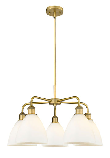 Ballston Five Light Chandelier Brushed Brass