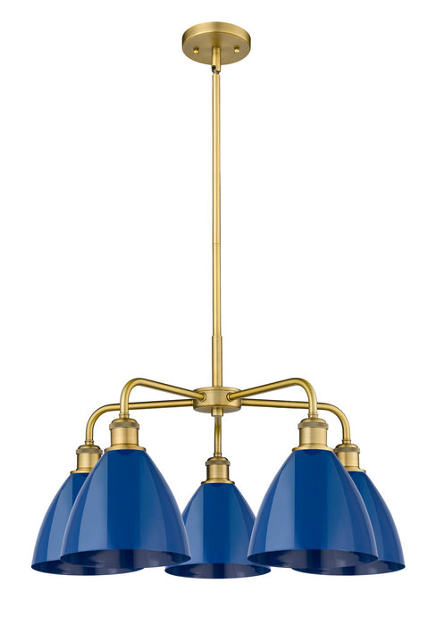 Innovations - 516-5CR-BB-MBD-75-BL - Five Light Chandelier - Downtown Urban - Brushed Brass