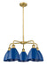 Innovations - 516-5CR-BB-MBD-75-BL - Five Light Chandelier - Downtown Urban - Brushed Brass