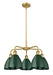 Innovations - 516-5CR-BB-MBD-75-GR - Five Light Chandelier - Downtown Urban - Brushed Brass