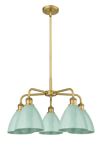 Ballston Five Light Chandelier Brushed Brass
