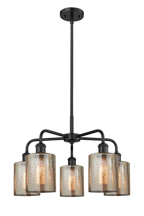 Innovations - 516-5CR-BK-G116 - Five Light Chandelier - Downtown Urban - Matte Black
