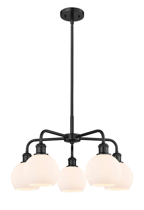 Innovations - 516-5CR-BK-G121-6 - Five Light Chandelier - Downtown Urban - Matte Black