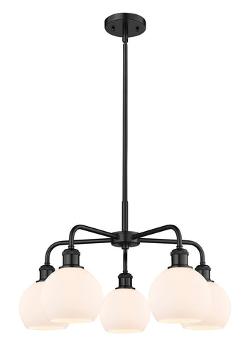 Ballston Five Light Chandelier Matte Black