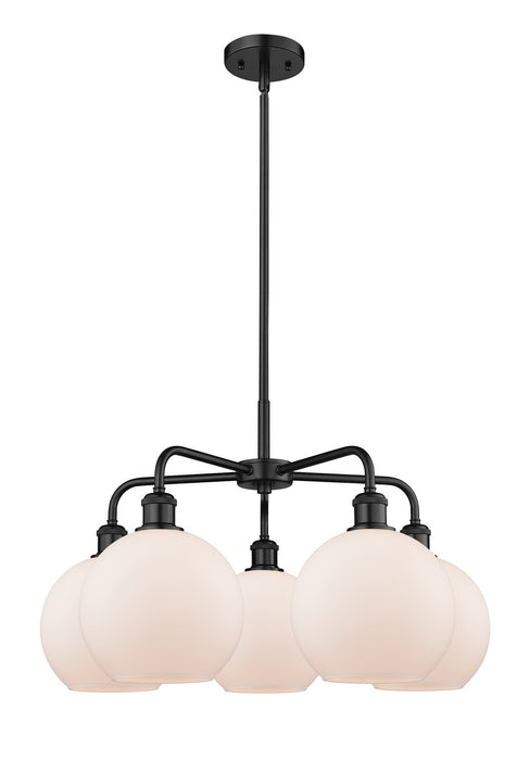 Innovations - 516-5CR-BK-G121-8 - Five Light Chandelier - Downtown Urban - Matte Black