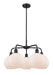 Innovations - 516-5CR-BK-G121-8 - Five Light Chandelier - Downtown Urban - Matte Black