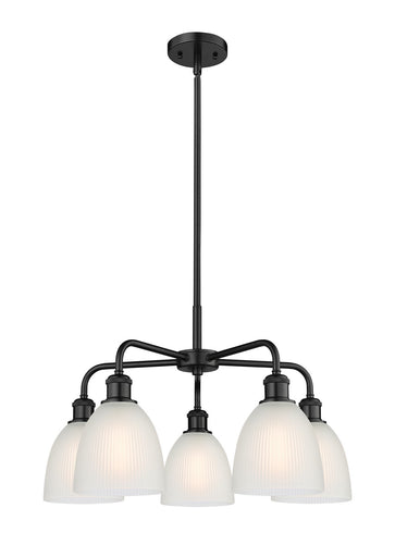 Ballston Five Light Chandelier Matte Black