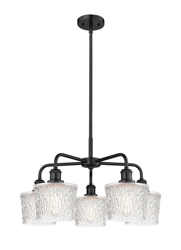 Ballston Five Light Chandelier Matte Black