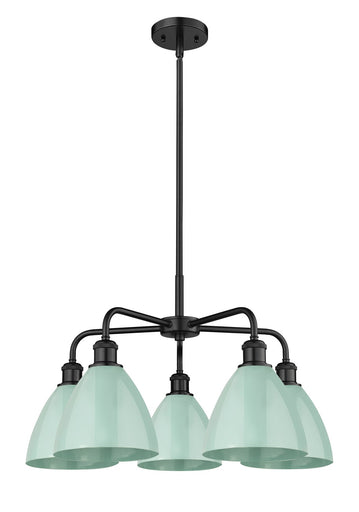 Ballston Five Light Chandelier Matte Black
