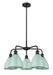 Innovations - 516-5CR-BK-MBD-75-SF - Five Light Chandelier - Downtown Urban - Matte Black