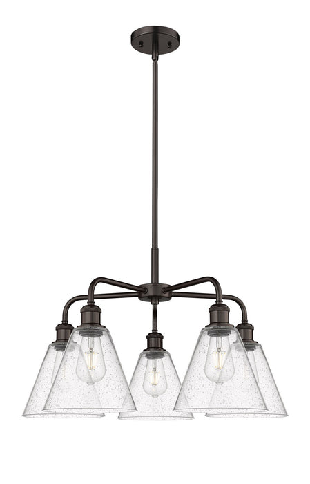Innovations - 516-5CR-OB-GBC-84 - Five Light Chandelier - Downtown Urban - Oil Rubbed Bronze